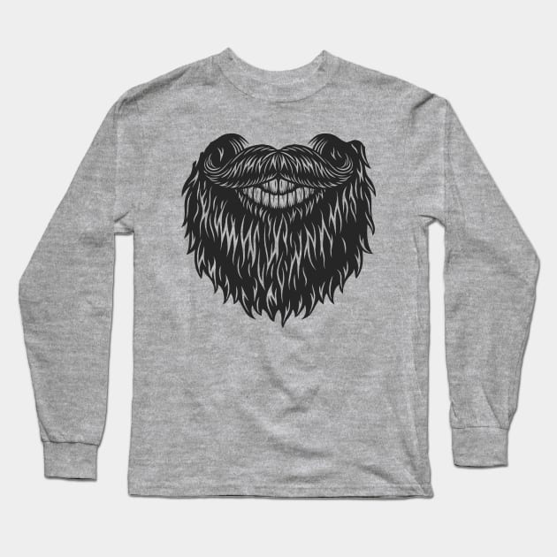 Beard Long Sleeve T-Shirt by vladocar